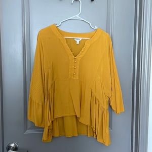 Express Yellow oversized Top